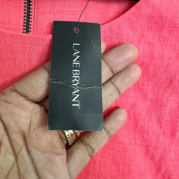 Lane Bryant Coral Pink Sleeveless Split Side Top - Size 24 NWT. - Picture 7 of 8